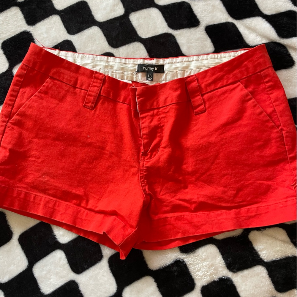 Cute red Hurley shorts size 13